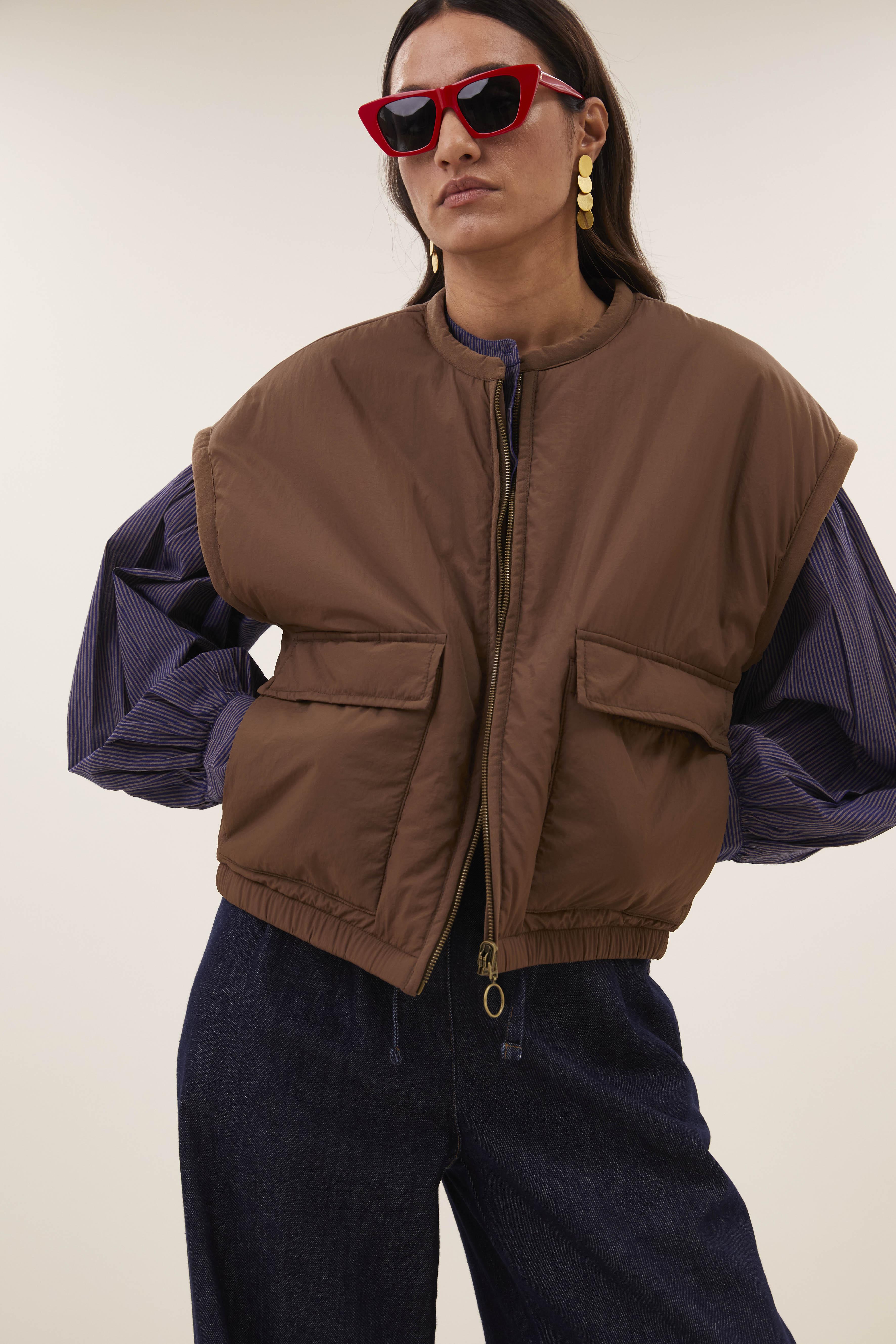 By-Bar Gio Sleeveless Jacket Hazel Damen Weste braun